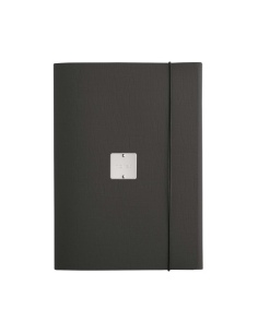 PORTFOLIO A4 cartelletta etichetta METAL STANDARD "notes" CHEF NERO