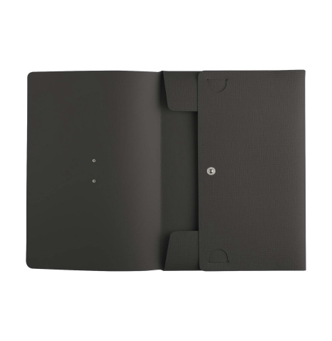 PORTFOLIO A4 cartelletta etichetta METAL STANDARD "notes" CHEF NERO