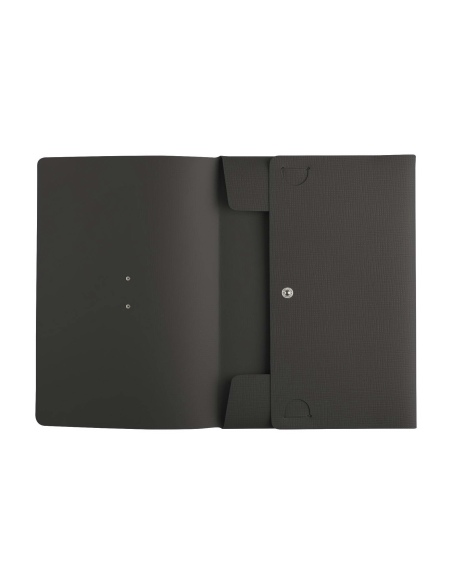 PORTFOLIO A4 cartelletta etichetta METAL STANDARD "notes" CHEF NERO