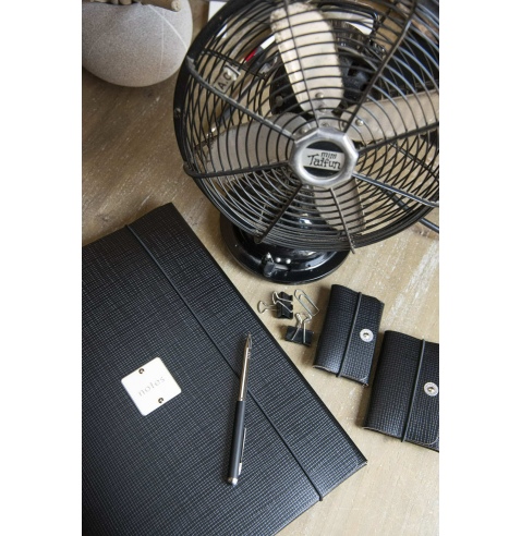 PORTFOLIO A4 cartelletta etichetta METAL STANDARD "notes" CHEF NERO