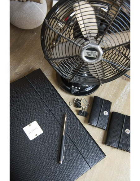 PORTFOLIO A4 cartelletta etichetta METAL STANDARD "notes" CHEF NERO