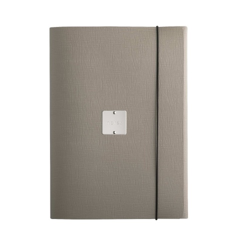 PORTFOLIO A4 cartelletta etichetta METAL STANDARD "notes" CHEF TORTORA