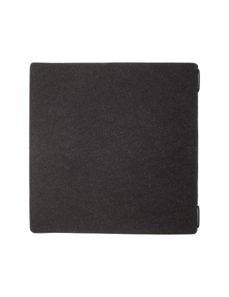Porta Menu QUADRATO (23x23,1 cm) etichetta PATCH "personalizzata" (minimo 18 pezzi) solo elastico nero ECOMENU NERO sp. 0.6