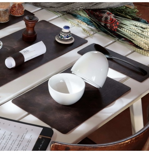 TOVAGLIETTE TAPPETINI D'ARREDO 21x32 cm pezzo singolo JUTA MARRONE