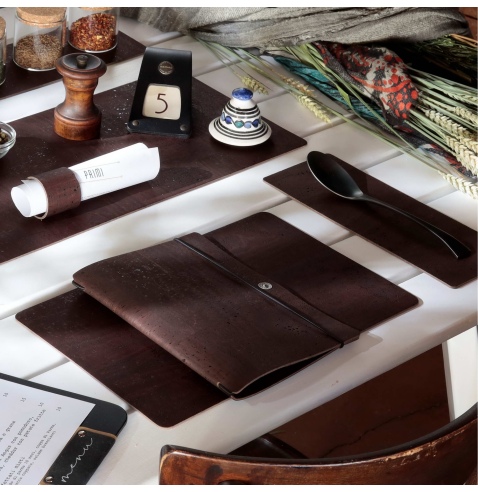 TOVAGLIETTE TAPPETINI D'ARREDO 21x32 cm pezzo singolo SUGHERO MARRONE sp. 2.5