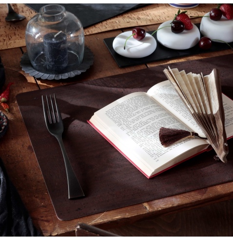 TOVAGLIETTE TAPPETINI D'ARREDO 30x45 cm pezzo singolo SUGHERO MARRONE sp. 2.5
