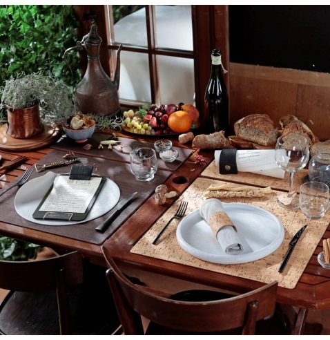 TOVAGLIETTE TAPPETINI D'ARREDO 48x15 cm pezzo singolo SUGHERO MARRONE sp. 2.5