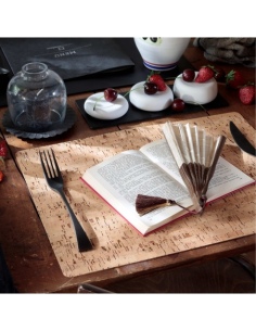 TOVAGLIETTE TAPPETINI D'ARREDO 40x30 cm pezzo singolo SUGHERO NATURALE 2