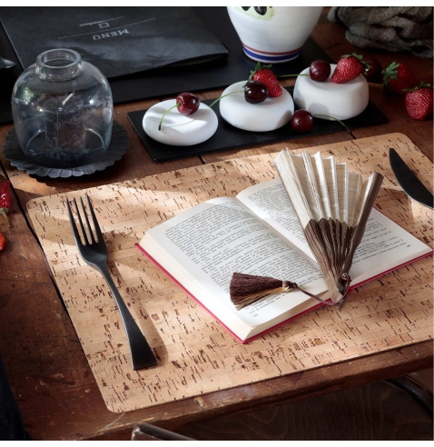 TOVAGLIETTE TAPPETINI D'ARREDO 30x40 cm pezzo singolo SUGHERO NATURALE sp. 1.4