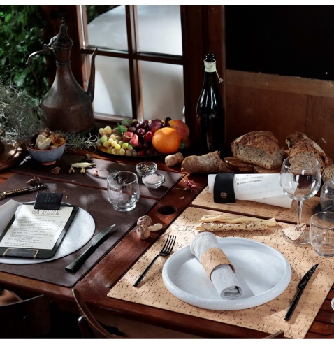 TOVAGLIETTE TAPPETINI D'ARREDO 48x15 cm pezzo singolo SUGHERO NATURALE sp. 1.4