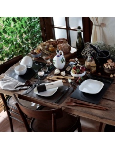 TOVAGLIETTE TAPPETINI D'ARREDO 23x35 cm pezzo singolo BULL NERO sp. 3,0 2