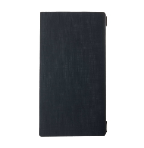 Porta Menu A4 SLIM (17,4x31,8 cm) etichetta PATCH "personalizzata" (minimo 18 pezzi) 2 buste (4 facciate) elastico nero CHEF BLU