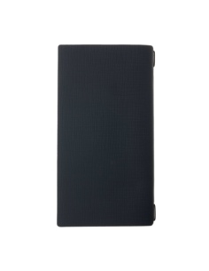 Porta Menu A4 SLIM (17,4x31,8 cm) etichetta PATCH "menu" solo elastico nero CHEF BLU 2