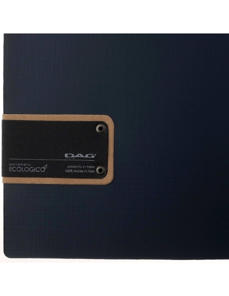 Porta Menu A4 SLIM (17,4x31,8 cm) etichetta PATCH "menu" solo elastico nero CHEF BLU