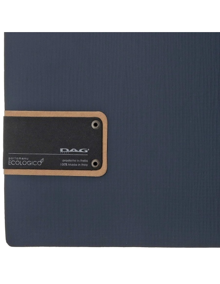 Porta Menu A4 (23,2x31,8 cm) etichetta PATCH "menu" solo elastico nero CHEF BLU
