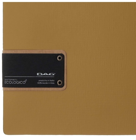 Porta Menu A4 (23,2x31,8 cm) etichetta PATCH "menu" solo elastico nero CHEF OCRA
