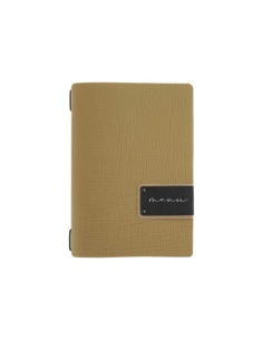 Porta Menu A5 (16,5x23,1 cm) etichetta PATCH "menu" solo elastico nero CHEF OCRA