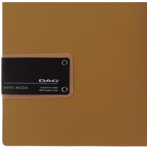 Porta Menu A5 (16,5x23,1 cm) etichetta PATCH "menu" solo elastico nero CHEF OCRA