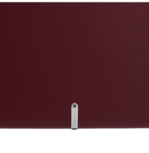 Porta Menu A4 SLIM (17,4x31,8 cm) etichetta METAL "menu" 2 buste (4 facciate) elastico nero CHEF BORDEAUX