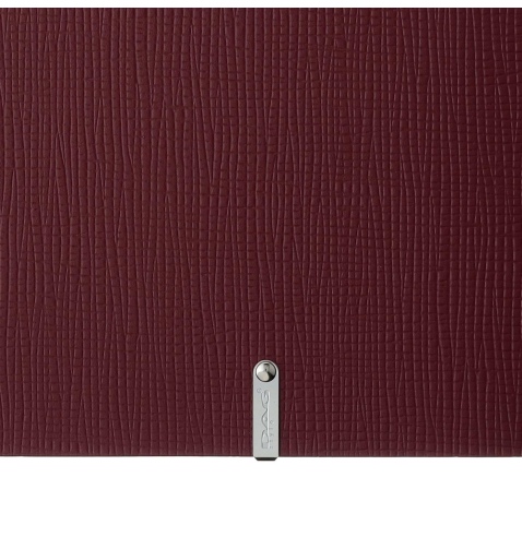 Porta Menu A4 SLIM (17,4x31,8 cm) etichetta METAL "personalizzata" (minimo 18 pezzi) 2 buste (4 facciate) elastico nero CHEF BOR