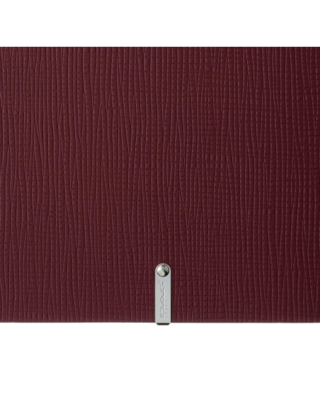 Porta Menu A4 SLIM (17,4x31,8 cm) etichetta METAL "personalizzata" (minimo 18 pezzi) 2 buste (4 facciate) elastico nero CHEF BOR