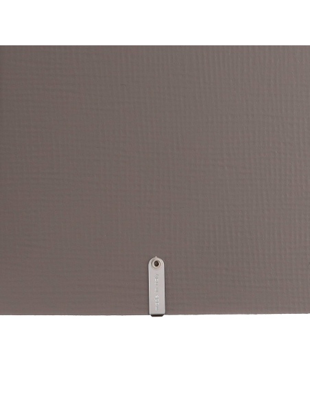 Porta Menu A5 (16,5x23,1 cm) etichetta METAL "menu" 2 buste (4 facciate) elastico nero CHEF TORTORA