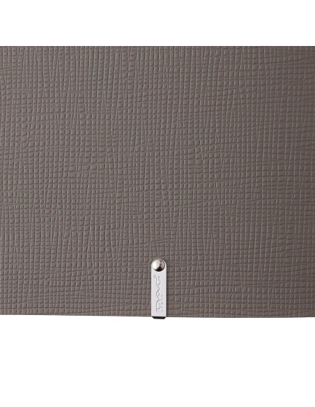 Porta Menu A5 (16,5x23,1 cm) etichetta METAL "personalizzata" (minimo 18 pezzi) 2 buste (4 facciate) elastico nero CHEF TORTORA