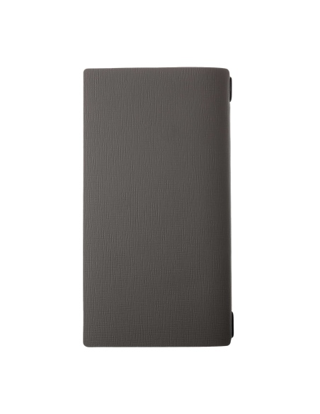 Porta Menu A4 SLIM (17,4x31,8 cm) etichetta PATCH "personalizzata" (minimo 18 pezzi) 2 buste (4 facciate) elastico nero CHEF TOR
