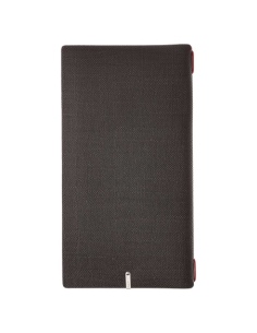 Porta Menu A4 SLIM (17,4x31,8 cm) etichetta METAL "menu" 2 buste (4 facciate) elastico rosso JUTA BICOLOR 2