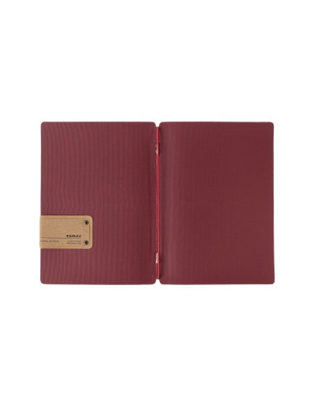 Porta Menu A5 (16,5x23,1 cm) etichetta PATCH "menu" solo elastico rosso JUTA BORDEAUX