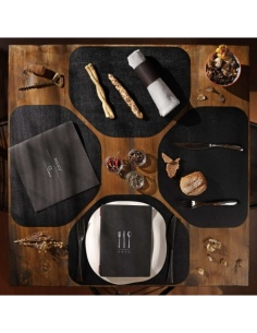 TOVAGLIETTE TAPPETINI D'ARREDO TETRIS 40x30 cm pezzo singolo CHEF NERO 2