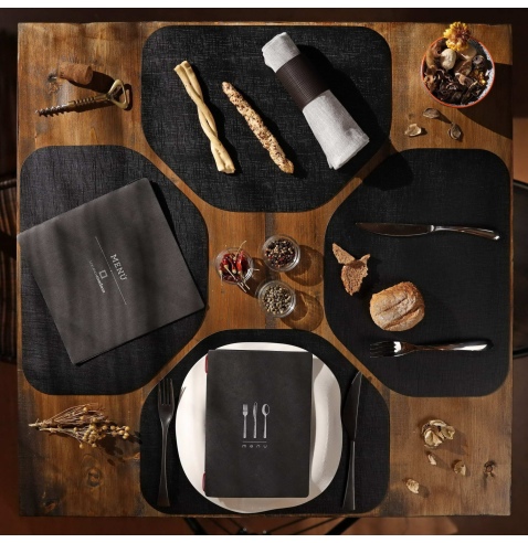 TOVAGLIETTE TAPPETINI D'ARREDO TETRIS 30x40 cm pezzo singolo CHEF NERO