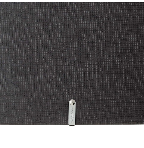 Porta Menu A4 SLIM (17,4x31,8 cm) etichetta METAL "menu" 2 buste (4 facciate) elastico nero CHEF MARRONE