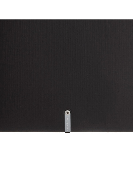 Porta Menu A4 (23,2x31,8 cm) etichetta METAL "menu" 2 buste (4 facciate) elastico nero CHEF MARRONE