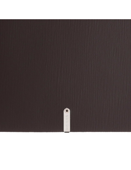 Porta Menu A5 (16,5x23,1 cm) etichetta METAL "menu" 2 buste (4 facciate) elastico nero CHEF MARRONE