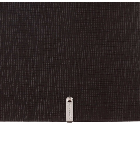 Porta Menu A5 (16,5x23,1 cm) etichetta METAL "menu" 2 buste (4 facciate) elastico nero CHEF MARRONE