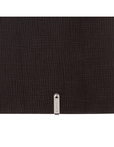 Porta Menu A5 (16,5x23,1 cm) etichetta METAL "menu" 2 buste (4 facciate) elastico nero CHEF MARRONE