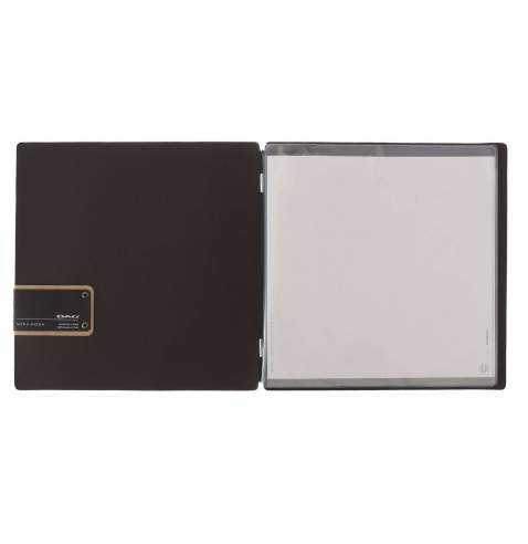 Porta Menu QUADRATO (23x23,1 cm) etichetta PATCH "personalizzata" (minimo 18 pezzi) 2 buste (4 facciate) elastico nero CHEF MARR