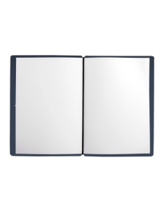 MINIMENU L-A5 porta menu CHEF BLU etichetta METAL "personalizzata" (minimo 18 pezzi) 2