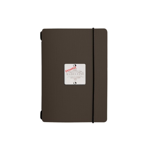 MINIMENU S-A6 porta menu CHEF MARRONE etichetta METAL "personalizzata" (minimo 18 pezzi)