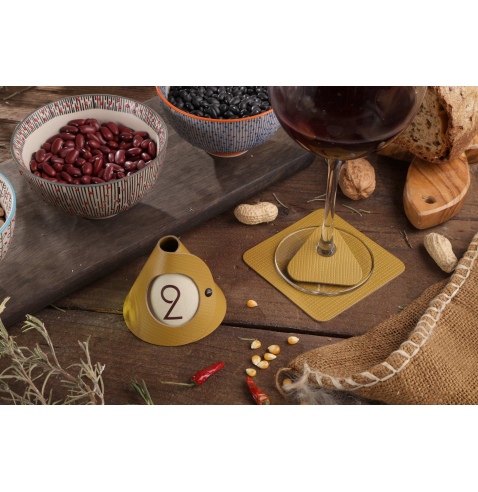 CONE segna tavoli monofacciali conf. 10 pz. CHEF OCRA