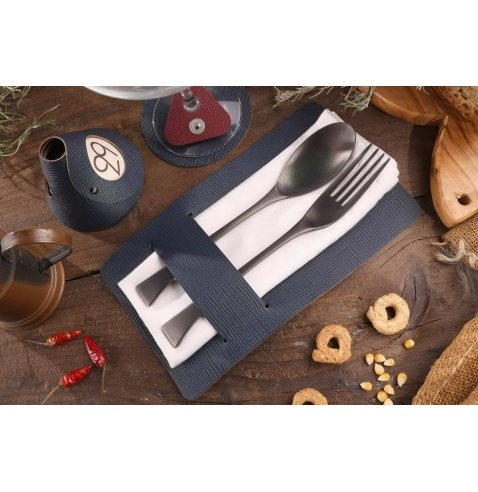 CUTLERY HOLDER porta posate CHEF BLU conf. 4 pz.