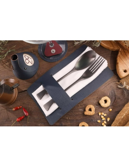 CUTLERY HOLDER porta posate CHEF BLU conf. 4 pz.