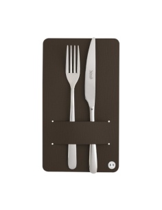 CUTLERY HOLDER porta posate CHEF MARRONE conf. 4 pz.
