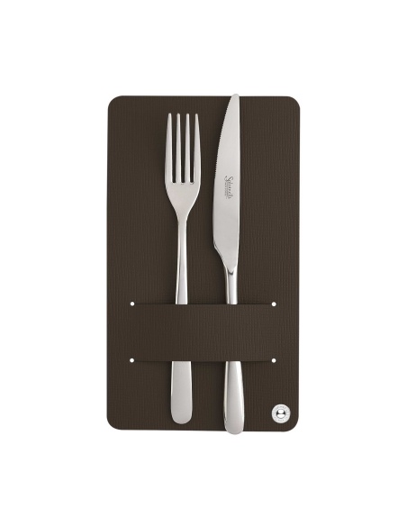CUTLERY HOLDER porta posate CHEF MARRONE conf. 4 pz.
