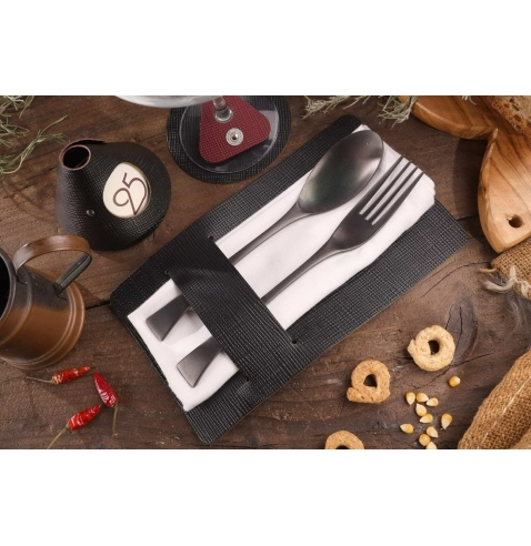 CUTLERY HOLDER porta posate CHEF NERO conf. 4 pz.