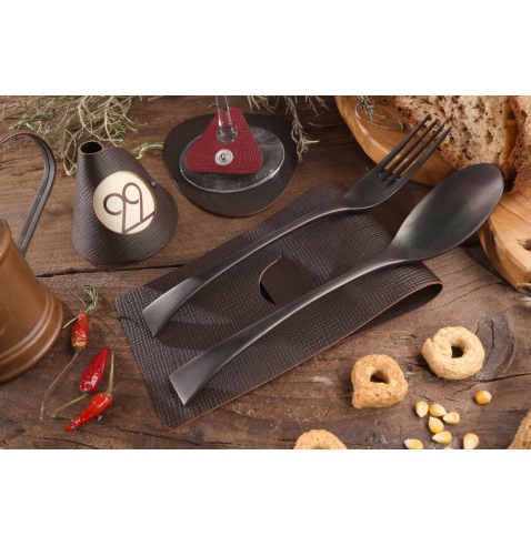 CUTLERY REST poggia posate CHEF MARRONE conf. 4 pz.