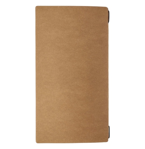 Porta Menu A4 SLIM (17,4x31,8 cm) etichetta PATCH "personalizzata" (minimo 18 pezzi) 2 buste (4 facciate) elastico nero ECOMENU 