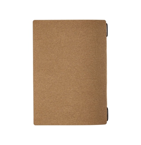 Porta Menu A5 (16,5x23,1 cm) etichetta PATCH "personalizzata" (minimo 18 pezzi) 2 buste (4 facciate) elastico nero ECOMENU NATUR