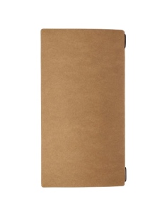 Porta Menu A4 SLIM (17,4x31,8 cm) etichetta PATCH "menu" 2 buste (4 facciate) elastico nero ECOMENU NATURALE sp. 0.6 2
